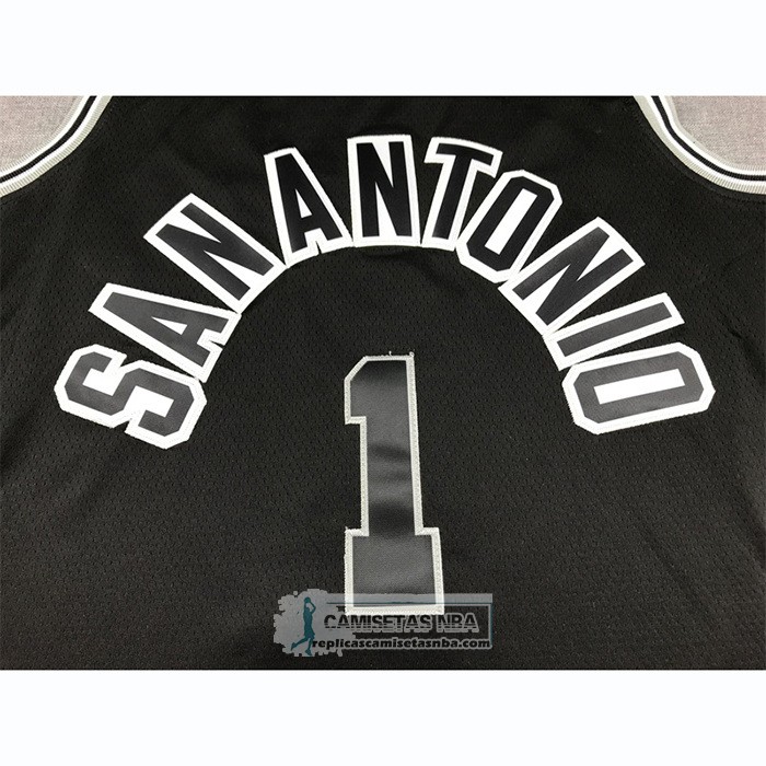 Camiseta San Antonio Spurs Victor Wembanyama NO 1 Classic 2022-23 Negro
